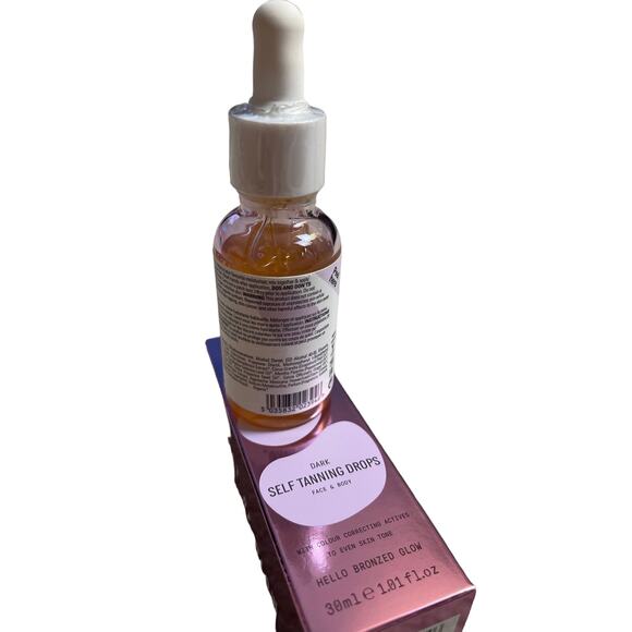 New & Sealed Isle of Paradise Hello Bronzed Glow Dark Self Tanning Drops 1 fl.oz - Picture 6 of 6